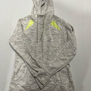 Tek Gear Gray Hoodie with Yellow Lining